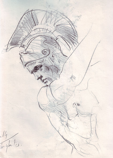 croquis d'après sculpture